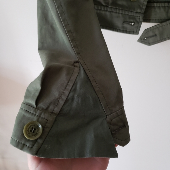 Zara SRPLS Army Green Crop Embroidered Jacket L - Picture 4 of 8